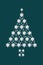 Minimal Christmas Tree Silver Star Abstract