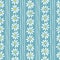 Minimal cute hand-painted daisies and stripes on teal background vector seamless patters. Spring summer floral print