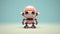 Minimal Cute Robot: Small Pink Toyen With Photorealistic Rendering
