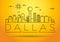 Minimal Dallas City Linear Skyline with Typographic Design