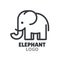 Minimal elephant logo