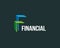 Minimal f letter finance logo template - vector illustration