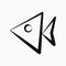 minimal fish icon. line concept icon