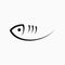 minimal fish icon. with line style. suitable for logo,icon and symbol