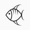 minimal fish iconl. with simple style and line