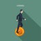 Minimal flat character of business earning concept illustrations