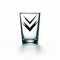 Minimal Glass With Swiss Chevron Design - High Contrast Symmetrical Asymmetry