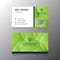 Minimal Green Colour Business Card Template With Qr Code