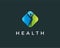 Minimal health logo template - vector illustration