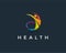 Minimal health logo template - vector illustration