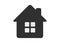 Minimal house symbol. House estate vector minimalistic icon. Household silhouette icon for web