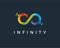 Minimal infinity logo template - vector illustration