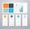 Minimal infographic flat business ui elements vect