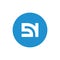 Minimal letter SN logo icon design template elements