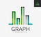 Minimal line design logo, chart, graph icon