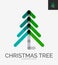 Minimal line design logo, Christmas tree icon