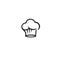 Minimal logo of chef black hat vector illustration