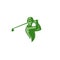 Minimal logo of green golf player vector illustration.