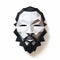 Minimal Low Poly Abstract Black Face Design By Post Malone