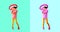 Minimal motion design art. Gif set. Dancing funny Lips.