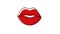 Minimal motion gif design. Fashion red Sexy Lips Kiss.