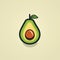Minimal Organic Avocado Icon For Healthy Products