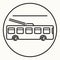 Minimal outline trolleybus icon