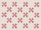 Minimal pattern of eight candy canes forming shamrock. Flat lay arrangements on optimistic beige background