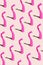 Minimal pattern made of funky pink colored elephant trunks. Baby pink background