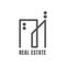 Minimal real estate outline logo