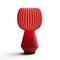 Minimal Red Ludic Lamp On White Surface - Chie Yoshii Inspired
