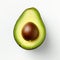 Minimal Retouched Avocado Photo On White Background