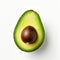 Minimal Retouching: Avocado In Half On White Background