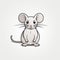 Minimal Retouching: Cute Cartoon Mouse On White Background