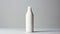 Minimal Retouching: Empty White Milk Bottle With Bold Chromaticity