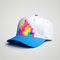 Minimal Retouching: Pixel Hat Top With Bright Color Blocks