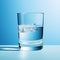 Minimal Retouching: A Refreshing Glass Of Water In Blue