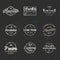 Minimal retro badges, vintage labels for branding projects