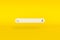 Minimal search bar design element on yellow background. web search concept. 3d illustration