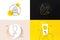 Minimal set of Ice cream, Scotch bottle and Sunflower seed line icons. For web development. Vector