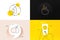 Minimal set of Orange, Insomnia and Eco food line icons. For web development. Vector