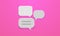 Minimal speech bubbles on pink background