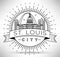 Minimal St. Louis City Linear Skyline with Typographic Design