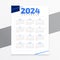 minimal style 2024 monthly schedule calendar layout design