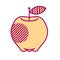 Minimal style apple illustration. Icon or logo design
