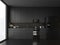 Minimal style black kitchen 3d render