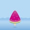 Minimal summer concept design of watermelon ice cream