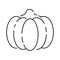 Minimal thanksgiving holiday line icons celebrating family and American heritage with items. Autumn and pumpkin