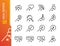 Minimal thin line web icon set