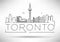 Minimal Toronto City Linear Skyline with Typographic Design